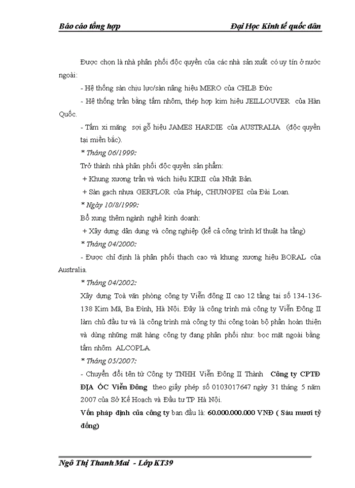 image for page Báo cáo thực tập tạo Công ty Cổ phần tập đoàn Địa ốc Viễn Đông