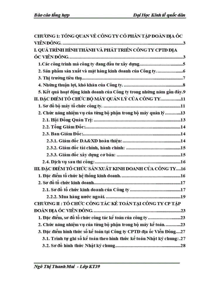 image for page Báo cáo thực tập tạo Công ty Cổ phần tập đoàn Địa ốc Viễn Đông