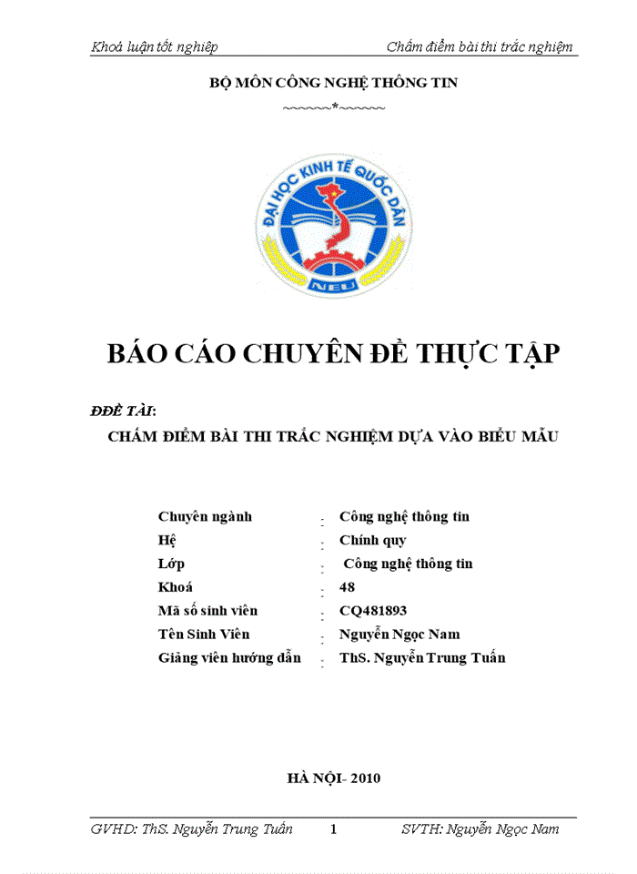 image for page Xây dựng phần mềm chấm điểm bài thi trắc nghiệm dựa vào biểu mẫu