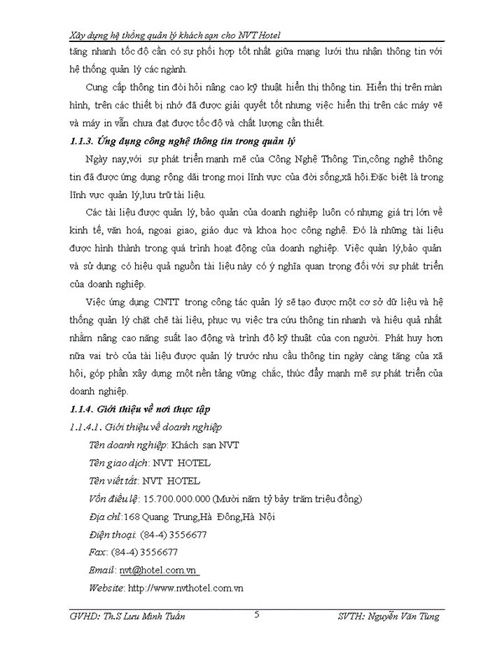 image for page Xây dựng hệ thống quản lý khách sạn cho NVT Hotel