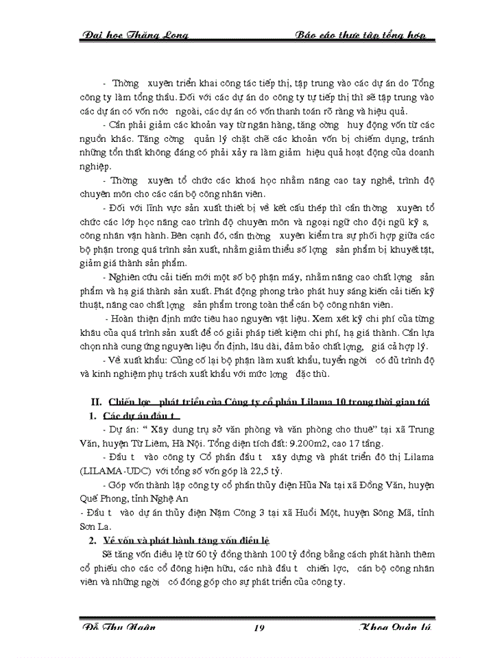 image for page Thực trạng hoạt động Sản xuất Kinh doanh của Công ty cổ phần lilama 10