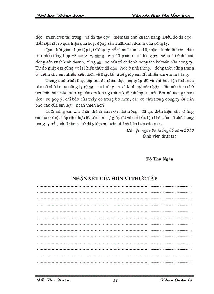 image for page Thực trạng hoạt động Sản xuất Kinh doanh của Công ty cổ phần lilama 10