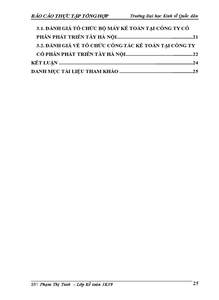 image for page Tổ chức bộ máy Kế toán và hệ thống Kế toán tại Công ty Cổ phần Phát Triển Tây Hà Nội