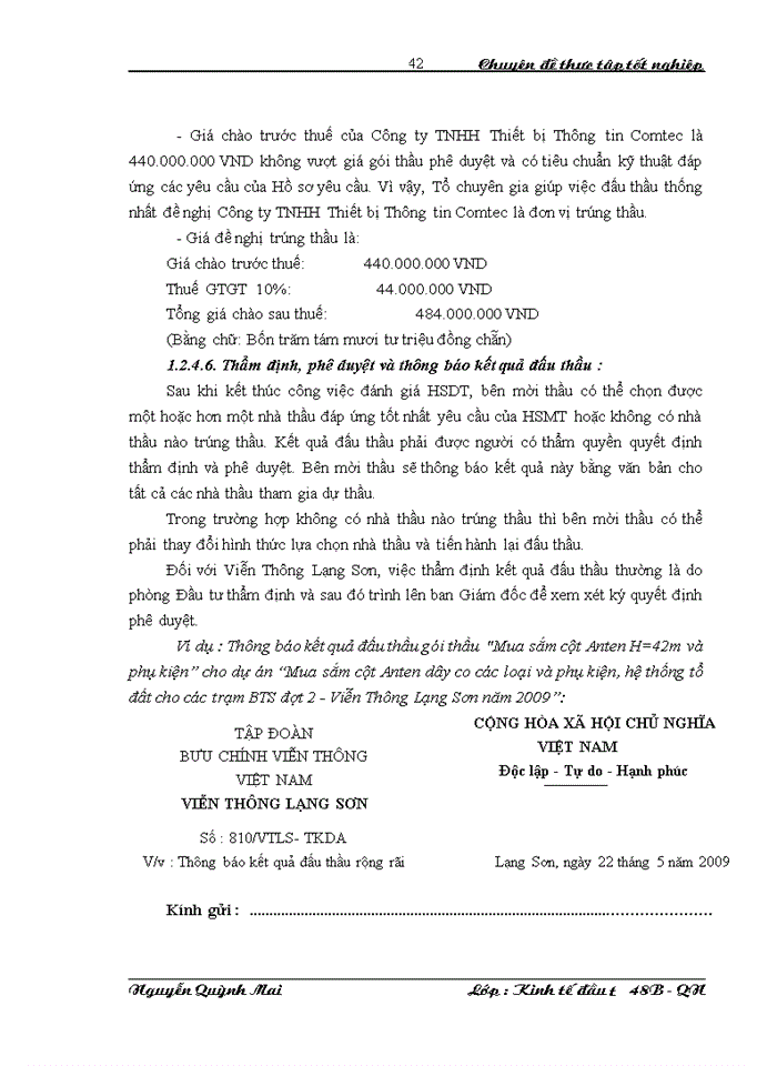 image for page THS Công tác tổ chức đấu thầu tại Viễn Thông Lạng Sơn Thực trạng và giải pháp