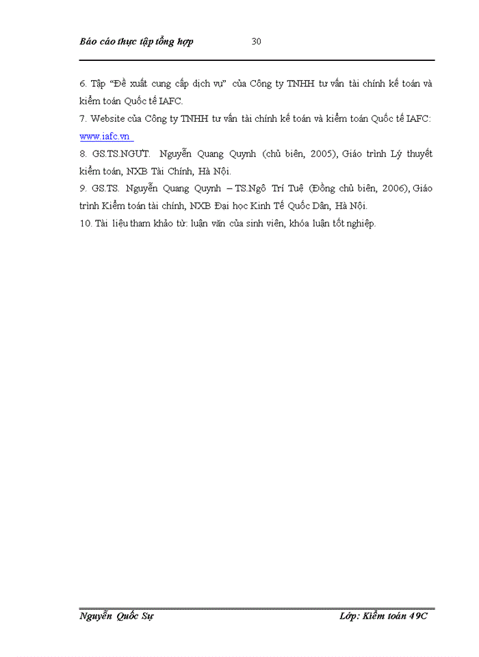 image for page Đặc điểm tổ chức Kiểm toán của Công ty Trách nhiệm Hữu hạn tư vấn tài chính Kế toán và Kiểm toán Quốc tế IAFC