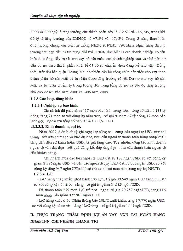 image for page THS Hoàn thiện công tác thẩm định dự án đầu tư tại Ngân hàng Nông nghiệp và Phát triển Nông thôn chi nhánh thanh trì
