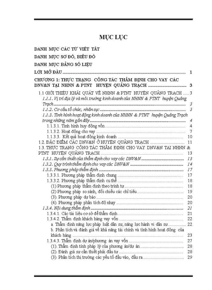 image for page Hoàn thiện công tác thẩm định cho vay Doanh nghiệpVvàN tại Ngân hàng Nông nghiệp và Phát triển Nông thôn huyện Quảng Trạch