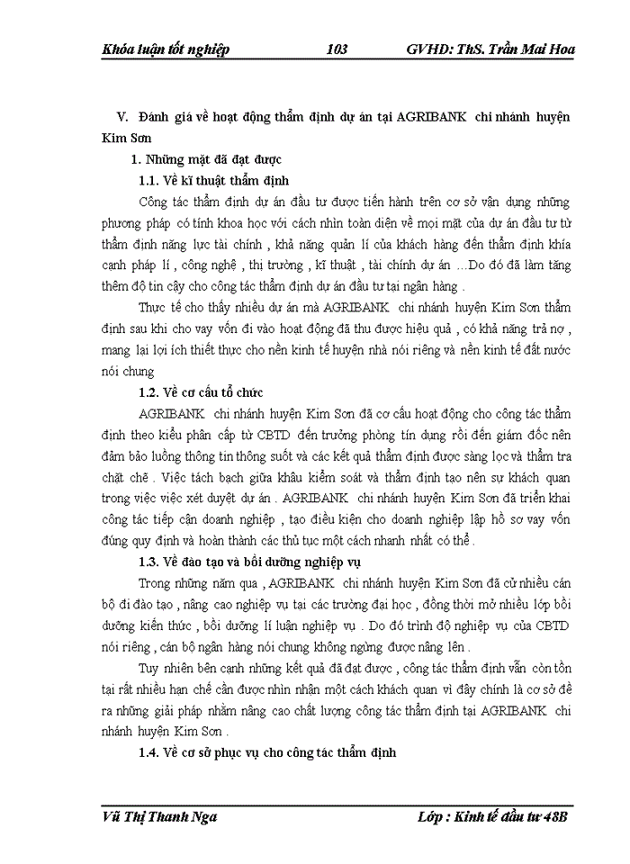 image for page THS Hoàn thiện công tác thẩm định dự án đầu tư trong hoạt động cho vay đối với các doanh nghiệp tại Ngân hàng Nông nghiệp và Phát triển Nông thônViệt Nam chi nhánh huyện Kim Sơn tỉnh Ninh Bình