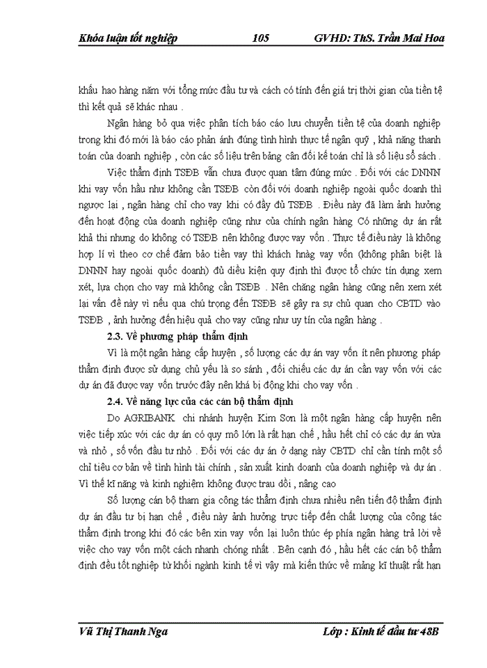 image for page THS Hoàn thiện công tác thẩm định dự án đầu tư trong hoạt động cho vay đối với các doanh nghiệp tại Ngân hàng Nông nghiệp và Phát triển Nông thônViệt Nam chi nhánh huyện Kim Sơn tỉnh Ninh Bình