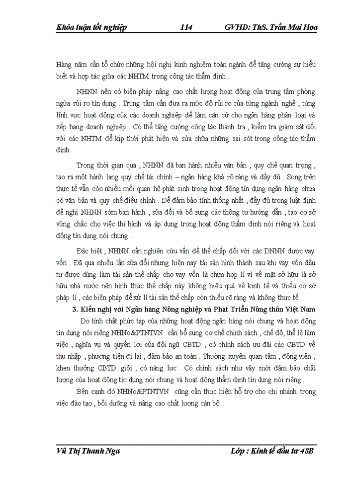 image for page THS Hoàn thiện công tác thẩm định dự án đầu tư trong hoạt động cho vay đối với các doanh nghiệp tại Ngân hàng Nông nghiệp và Phát triển Nông thônViệt Nam chi nhánh huyện Kim Sơn tỉnh Ninh Bình