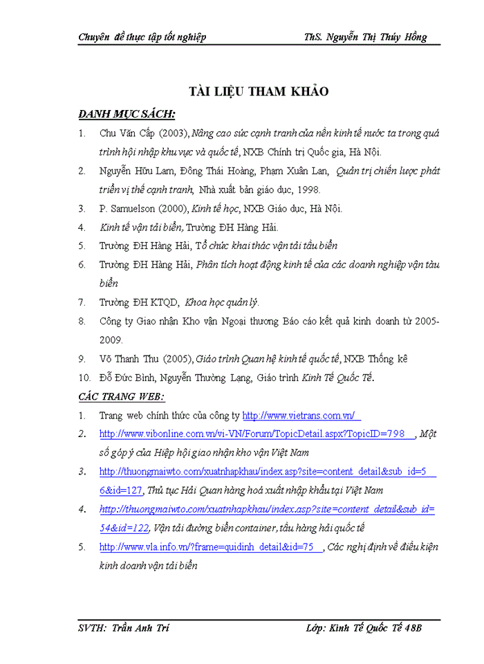 image for page Hoạt động giao nhận hàng hóa quốc tế bằng đường biển tại Công ty giao nhận kho vận ngoại thương - VIETRANS