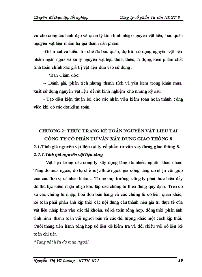 image for page Hoàn thiện Kế toán Nguyên vật liệu tại Công ty cổ phần Tư vấn Xây dựng giao thông 8