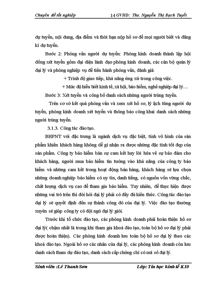 image for page Xây dựng HTTT quản lý nhân sự tại phòng Quản lý Đại lý của Công ty Bảo Việt Hà Nội