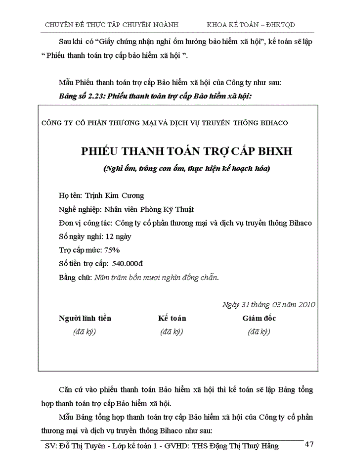 image for page Hoàn thiện Kế toán tiền lương và các khoản trích theo lương tại Công ty Cổ phần Thương mại và dịch vụ truyền thông Bihaco