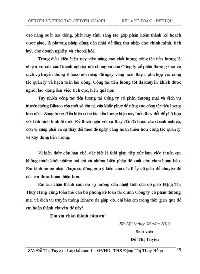 image for page Hoàn thiện Kế toán tiền lương và các khoản trích theo lương tại Công ty Cổ phần Thương mại và dịch vụ truyền thông Bihaco