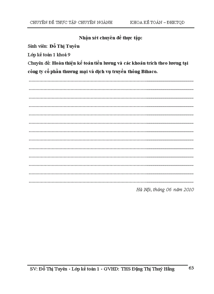 image for page Hoàn thiện Kế toán tiền lương và các khoản trích theo lương tại Công ty Cổ phần Thương mại và dịch vụ truyền thông Bihaco