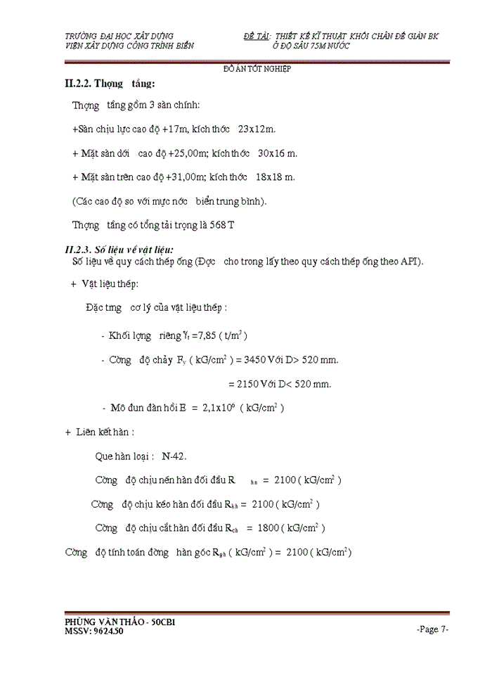 image for page THS Thiết kế kĩ thuật khối chân đế giàn BK Viện Xây dựng Công trình Biển ở độ sâu 75m nước