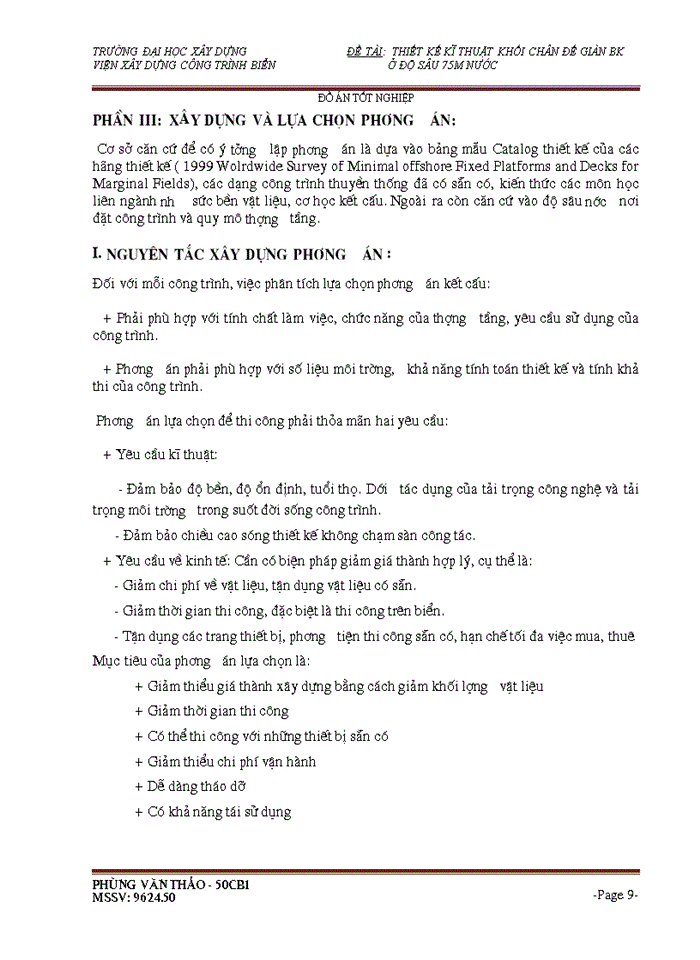 image for page THS Thiết kế kĩ thuật khối chân đế giàn BK Viện Xây dựng Công trình Biển ở độ sâu 75m nước