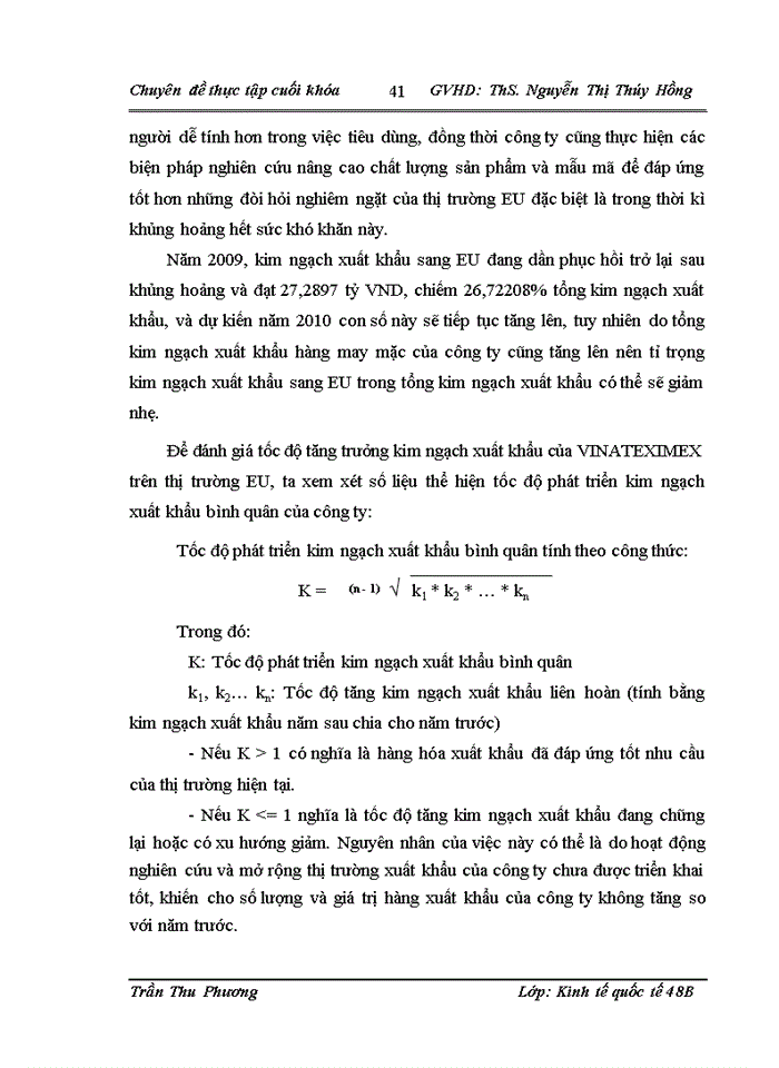 image for page Thúc đẩy Xuất khẩu hàng dệt may của Công ty cổ phần sản xuất Xuất nhập khẩu dệt may VINATEXIMEX sang thị trường EU