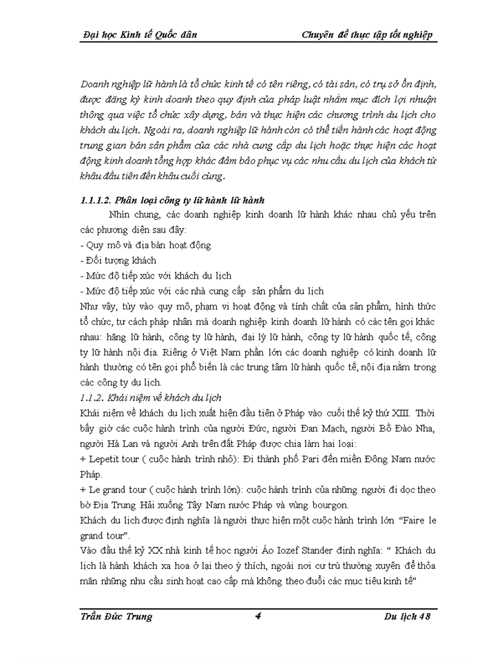 Một số thực trạng và giải pháp thúc đẩy hoạt động Kinh doanh lữ hành nội địa tại Công ty Lữ hành Hanoitourist