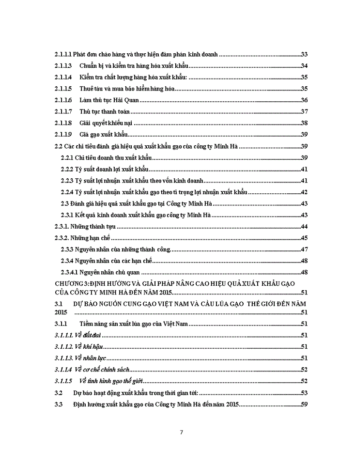 image for page Nâng cao hiệu quả Xuất khẩu mặt hàng gạo tại Công ty minh hà