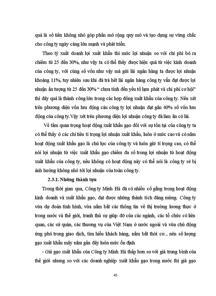 image for page Nâng cao hiệu quả Xuất khẩu mặt hàng gạo tại Công ty minh hà