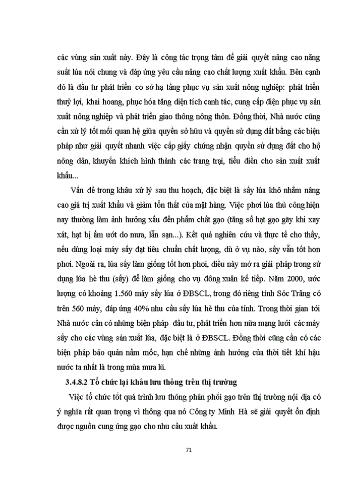 image for page Nâng cao hiệu quả Xuất khẩu mặt hàng gạo tại Công ty minh hà