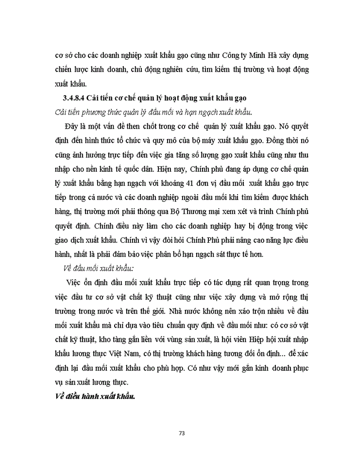 image for page Nâng cao hiệu quả Xuất khẩu mặt hàng gạo tại Công ty minh hà