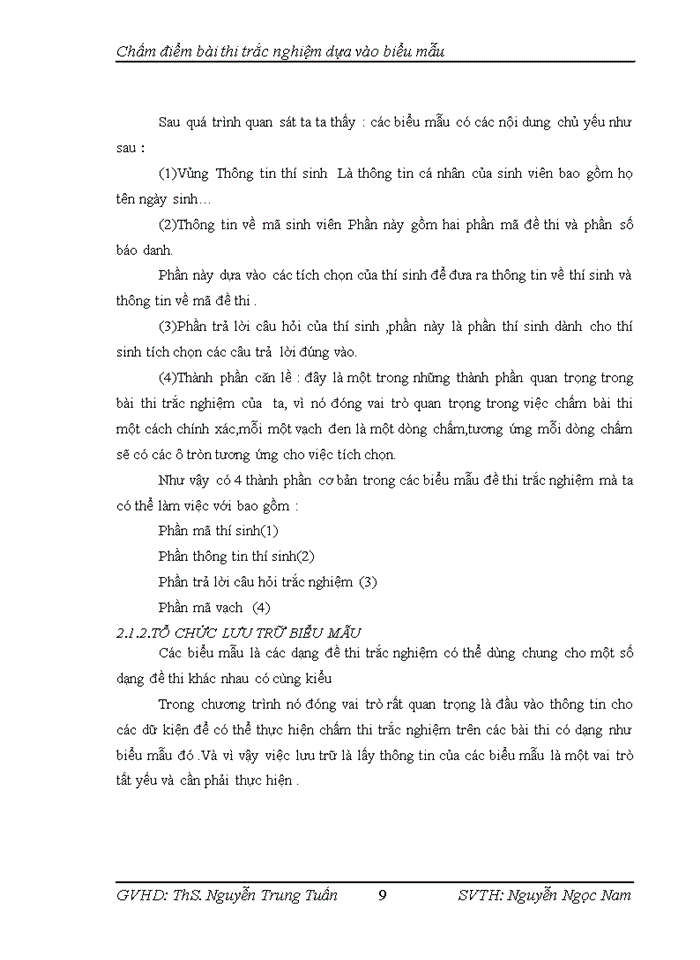 image for page Chấm điểm bài thi trắc nghiệm dựa vào biểu mẫu