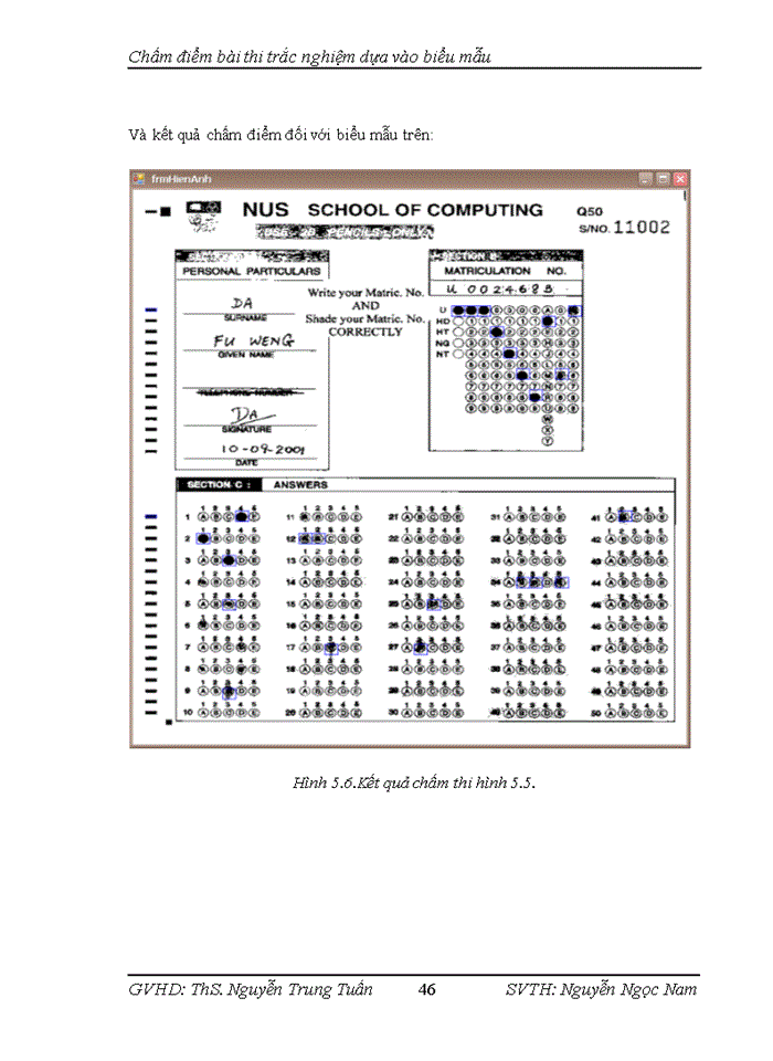 image for page Chấm điểm bài thi trắc nghiệm dựa vào biểu mẫu