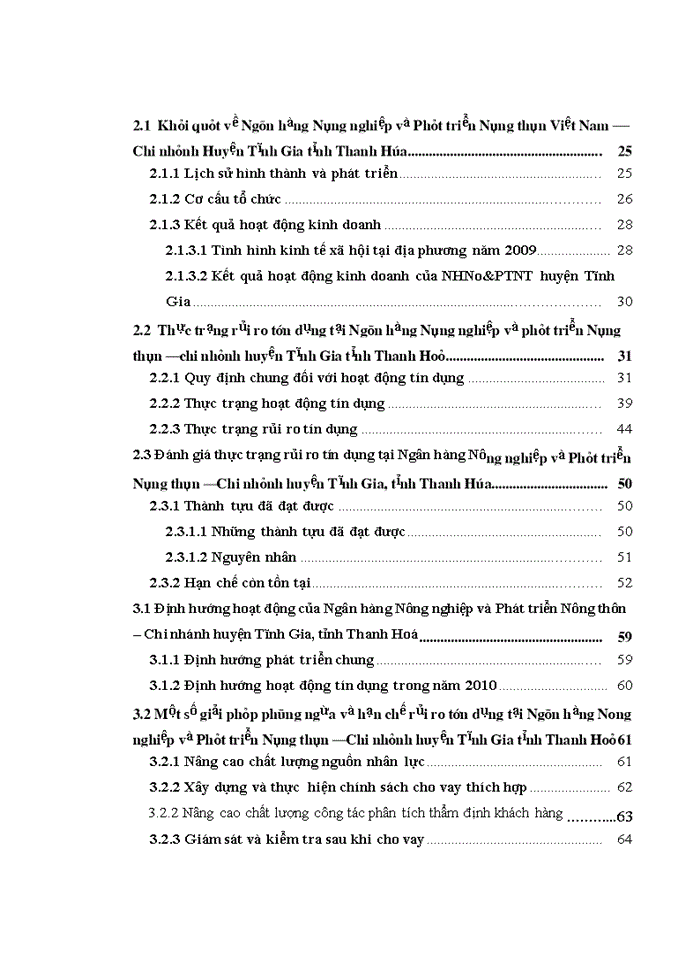 image for page Giải pháp phòng ngừa và hạn chế rủi ro tín dụng tại Ngân hàng Nông nghiệp và Phát triển Nông thôn huyện Tĩnh Gia tỉnh Thanh Hoá