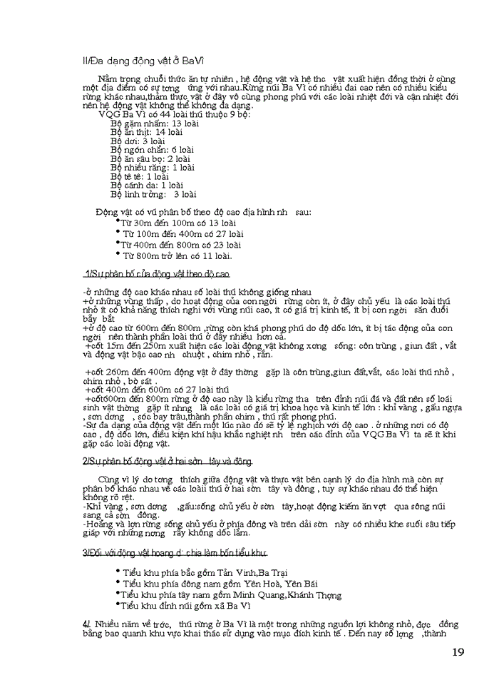 image for page Báo cáo tổng hợp Vườn Quốc gia Ba Vì