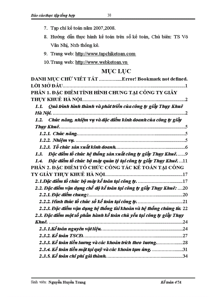 image for page Báo cáo thực tập tổng hợp Công ty Trách nhiệm Hữu hạn Nhà nước một thành viên Giầy Thụy Khuê