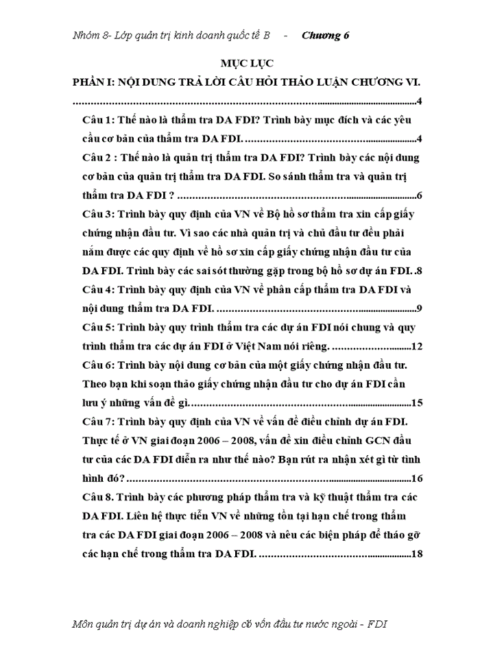 image for page Môn quản trị dự án và doanh nghiệp có vốn đầu tư nước ngoài - FDI