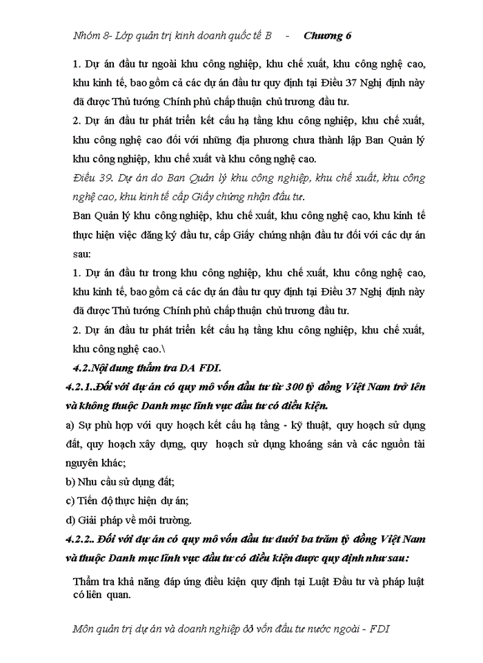 image for page Môn quản trị dự án và doanh nghiệp có vốn đầu tư nước ngoài - FDI