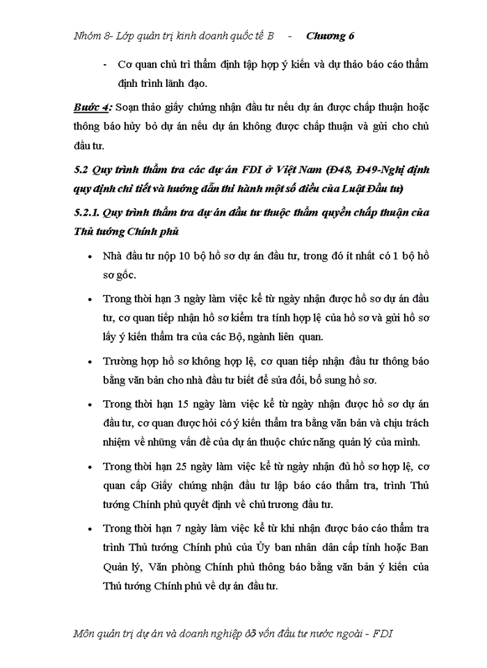 image for page Môn quản trị dự án và doanh nghiệp có vốn đầu tư nước ngoài - FDI