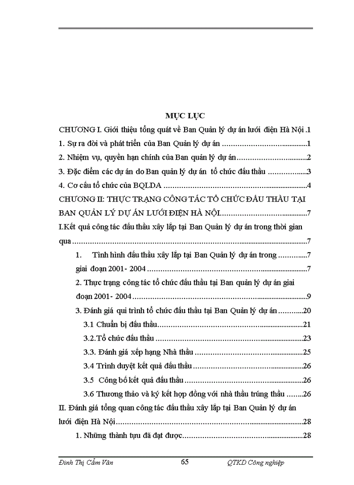 image for page Thực trạng công tác tổ chức đấu thầu tại ban quản lý dự án lưới điện Hà Nội