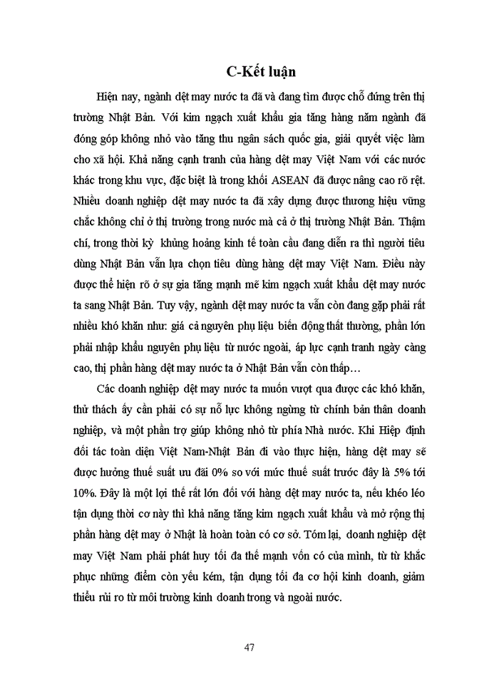 image for page Giải pháp thúc đẩy Xuất khẩu hàng dệt may Việt Nam sang thị trường Nhật Bản