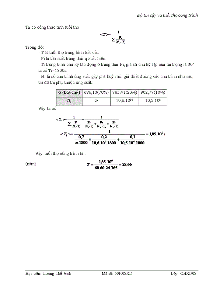 image for page Bài thu hoạch độ tin cậy và tuổi thọ công trình
