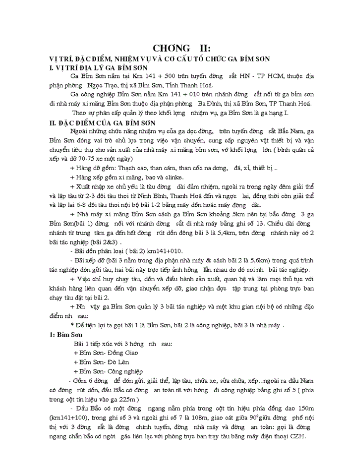 image for page THS Vị trí đặc điểm nhiệm vụ và cơ cấu tổ chức ga bỉm sơn