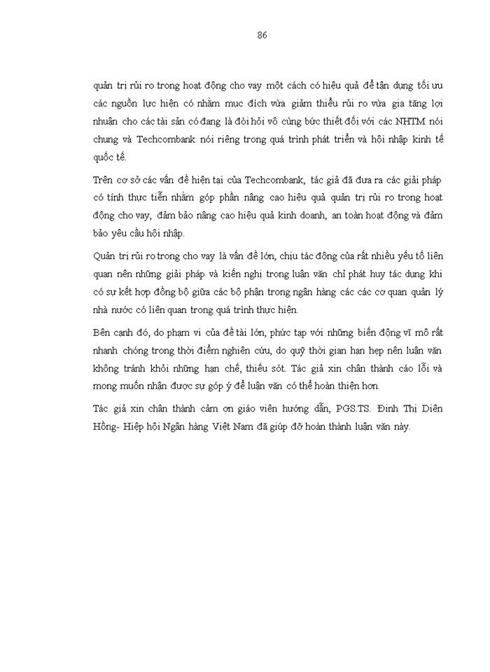 image for page Quản trị rủi ro trong hoạt động cho vay tại Ngân hàng Thương mại cổ phần kỹ thương Việt Nam