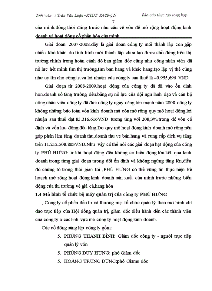 image for page Báo cáo thực tập tổng hợp tại Công ty cổ phần đầu tư và thương mại PHÚ HƯNG PHIT JSC