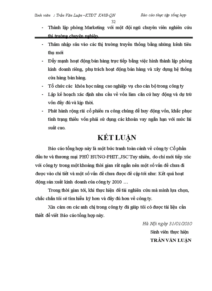 image for page Báo cáo thực tập tổng hợp tại Công ty cổ phần đầu tư và thương mại PHÚ HƯNG PHIT JSC