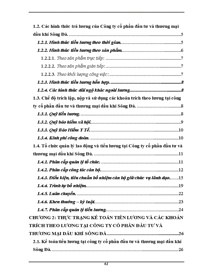 image for page Hoàn thiện Kế toán tiền lương và các khoản trích theo lương tại Công ty cổ phần đầu tư và thương mại Dầu khí Sông Đà