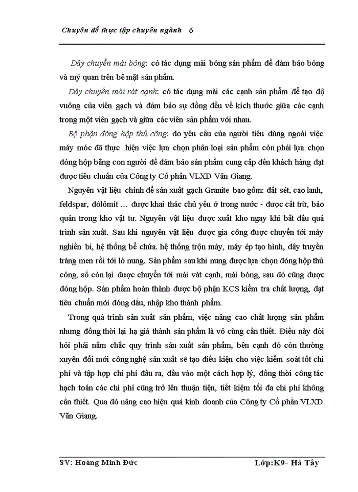 image for page Kế toán Chi phí sản xuất và tính Giá thành sản phẩm ở Công ty Cổ phần VLXây dựng Văn Giang