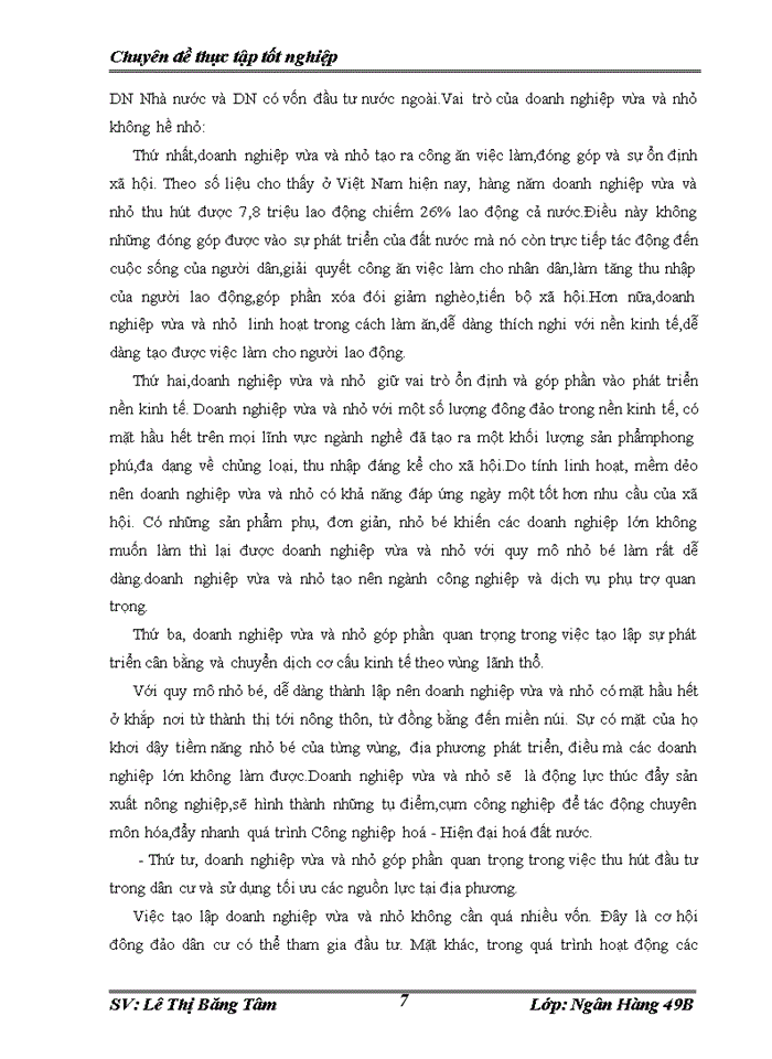 image for page Nâng cao chất lượng hoạt động cho vay đối với doanh nghiệp vừa và nhỏ tại ngân hàng Đầu tư và Phát triển chi nhánh Quang Trung