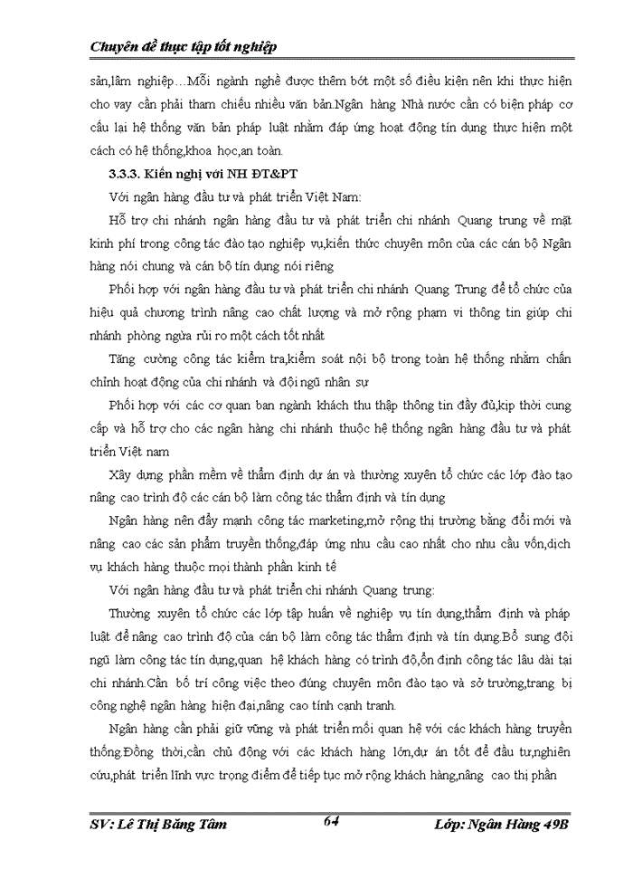 image for page Nâng cao chất lượng hoạt động cho vay đối với doanh nghiệp vừa và nhỏ tại ngân hàng Đầu tư và Phát triển chi nhánh Quang Trung