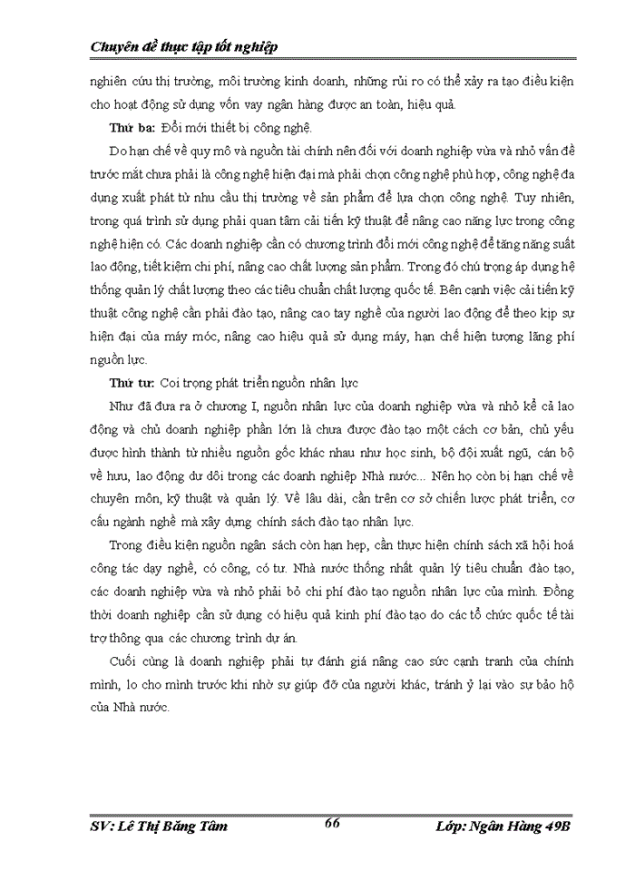 image for page Nâng cao chất lượng hoạt động cho vay đối với doanh nghiệp vừa và nhỏ tại ngân hàng Đầu tư và Phát triển chi nhánh Quang Trung