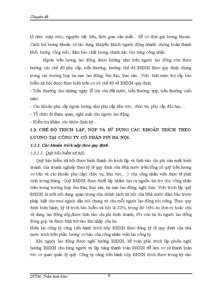 image for page Thực trạng Kế toán tiền lương và các khoản trích theo lương tại Công ty cổ phần Pin Hà Nội