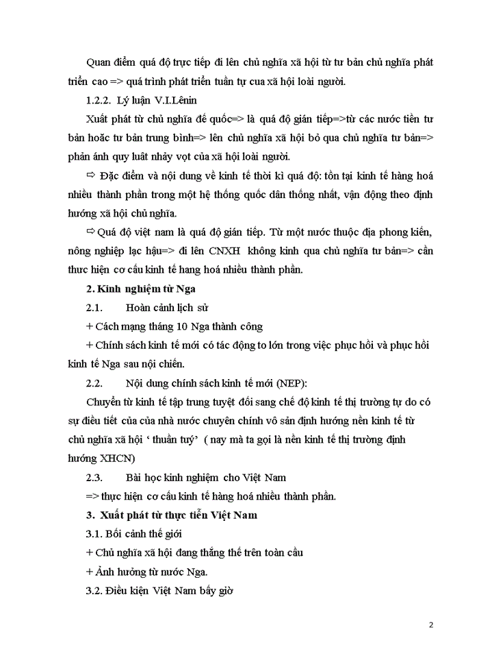 Bài tập lớn Phân tích luận điểm Tại sao Hồ Chí Minh chủ trương thực hiện cơ cấu hàng hoá nhiều thành phần trong thời kỳ quá độ lên chủ nghĩa Xã hội ở Việt Nam